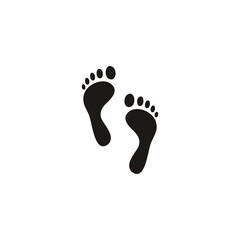 footprint simple icon design vector