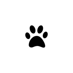 cat footprint simple design vector