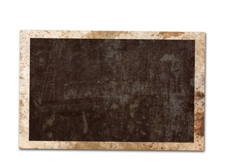 blank vintage photo on white background