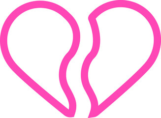 love line icon, editable stroke and color.