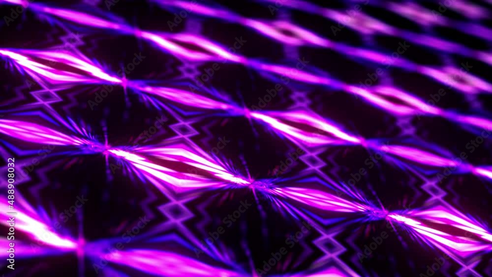 Poster abstract seamless loop 3d animation pink purple glowlight grid matrix virtual led panel modern backg