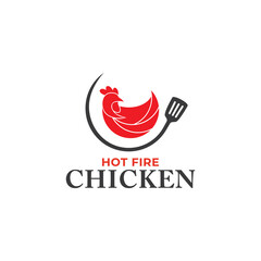 Roasted chicken steak restaurant logo design inspiration template