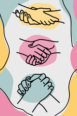 Fototapeta premium handshake, support and helping