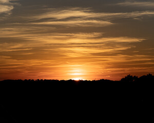 sunset in the mountains