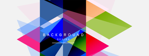 Mosaic triangles geometric background. Techno or business concept, pattern for wallpaper, banner, background, landing page