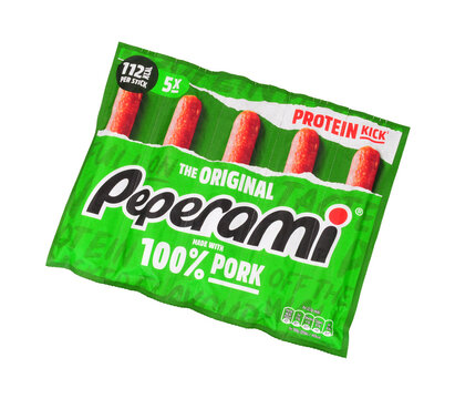 Peperami original smoked pork salami sausage bunch of five pack