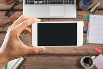 Cryptocurrency FTM token. Blank screen smartphone