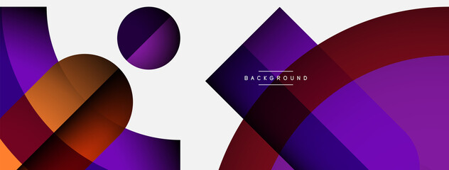 Obraz premium Trendy shapes, color minimal design composition, lines and shadows for wallpaper banner background or landing page