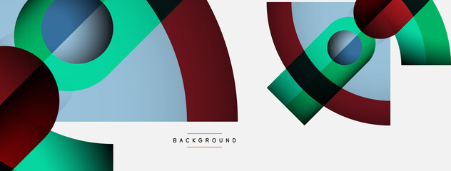 Fototapeta premium Trendy shapes, color minimal design composition, lines and shadows for wallpaper banner background or landing page