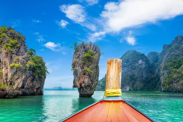 Fotobehang Boat trip to tropical islands from Phuket © merydolla