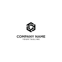 HEXAGON LETTER T SIMPLE MODERN LOGO CONCEPT