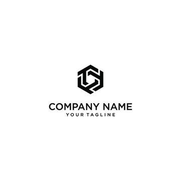 HEXAGON LETTER T SIMPLE MODERN LOGO CONCEPT