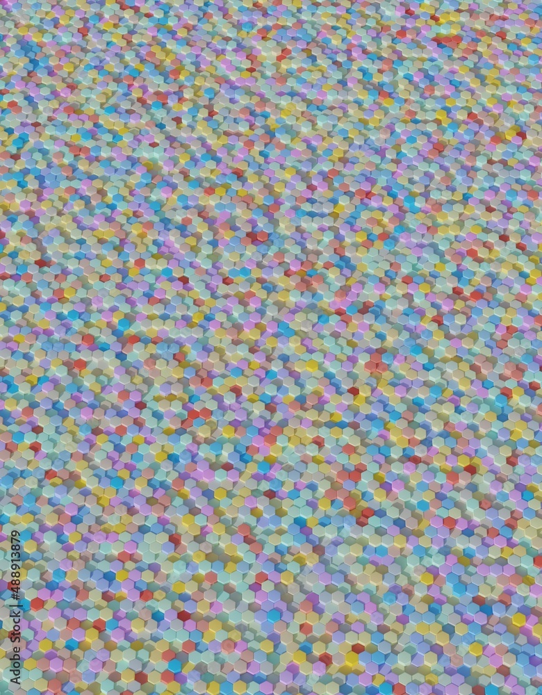 Poster background hexagonal honeycomb pattern with soft pastel color tones. copy space for ad, text or imag