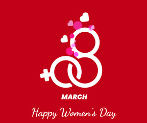 8 march, Abstract elegant Happy Women's Day
