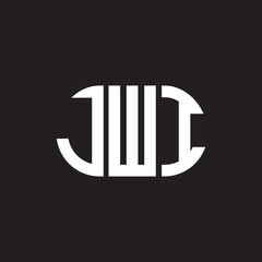 JWI letter logo design on black background. JWI creative initials letter logo concept. JWI letter design.