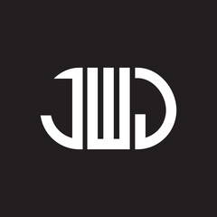 JWJ letter logo design on black background. JWJ creative initials letter logo concept. JWJ letter design.