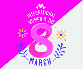 8 march, Abstract elegant Happy Women's Day