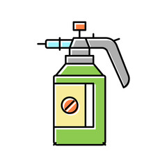 chemical treatment gardening color icon vector illustration