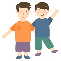 Hand drawn flat world children's day