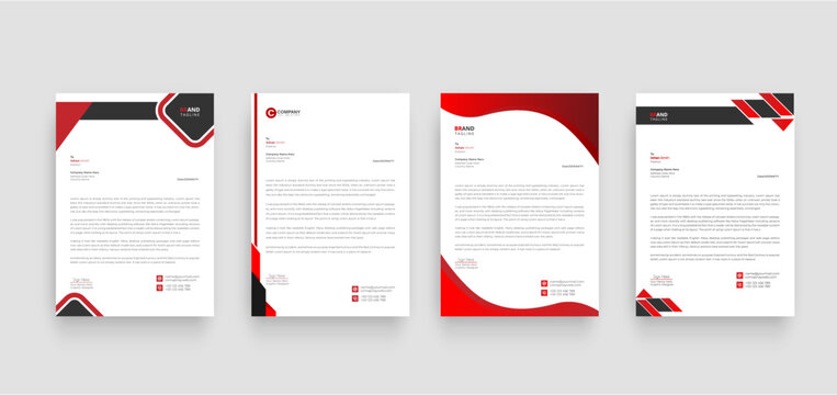 corporate modern letterhead design template with yellow, blue, and red color. creative modern letter head design template for your project. letterhead, letter head, Business letterhead design.