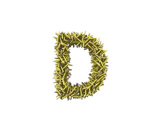 Pencil Themed Font Letter D