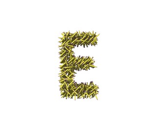 Pencil Themed Font Letter E