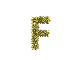 Pencil Themed Font Letter F