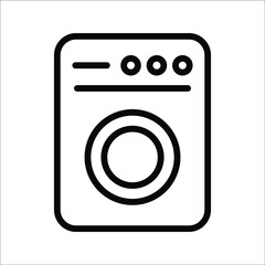 washing machine icon vector. electrical equipment line style icon, on white background, eps 10.