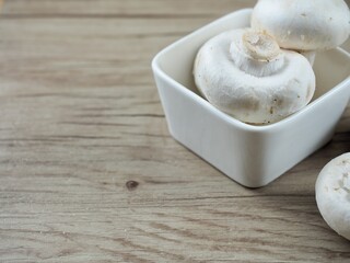 신선한 유기농 양송이 버섯