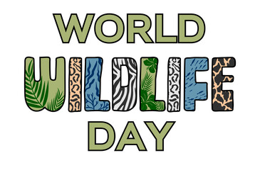 Naklejka premium World_Wildlife_Day-1