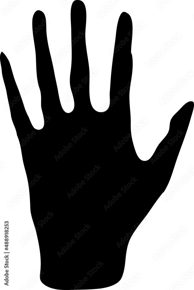 Poster hand icon in outline style isolated on white background..eps