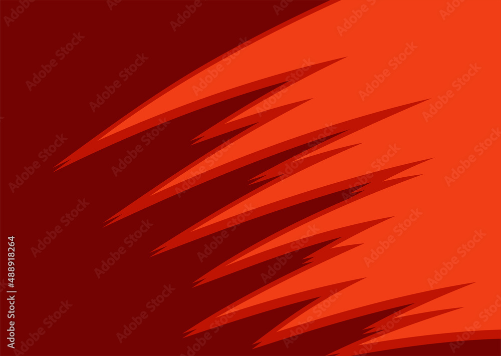 Poster Minimalist background with orange spikes pattern and some copy space area