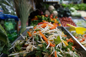 Puesto de verduras mexicano 