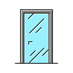 glass door color icon vector illustration