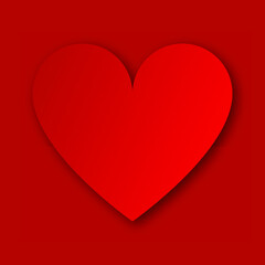 Red heart vector illustration
