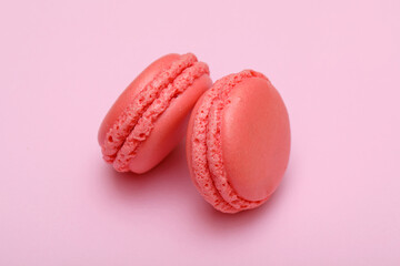 ピンクのマカロン