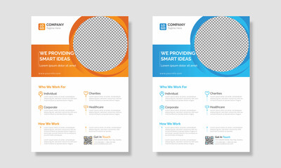 Blue and Yellow Business Flyer Layout