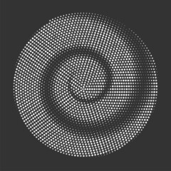 Abstract shape, consisting of dots.