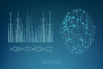 Big genomic data visualization - obrazy, fototapety, plakaty