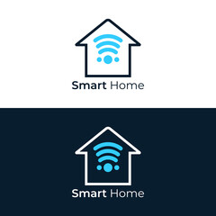 Smart Home Logo Vector Icon Illustration