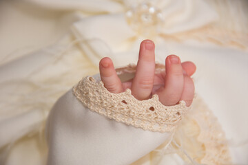 Newborn baby hand