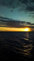 sunset over the sea