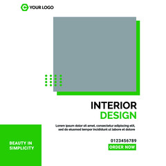 Interior social media banner design Template  