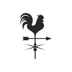 Rooster with arrow vector icon