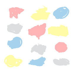 Simple  color handwritten fill set