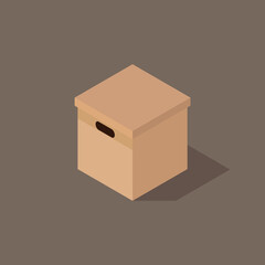 Paper box isometric view