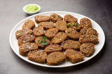 Gujarati snack muthiya or muthia