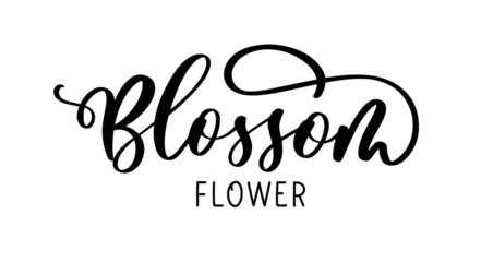 Blossom Flower lettering floral monogram or logo