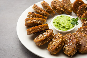 Gujarati snack muthiya or muthia