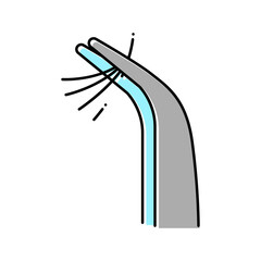 false eyelashes holding tweezer color icon vector illustration